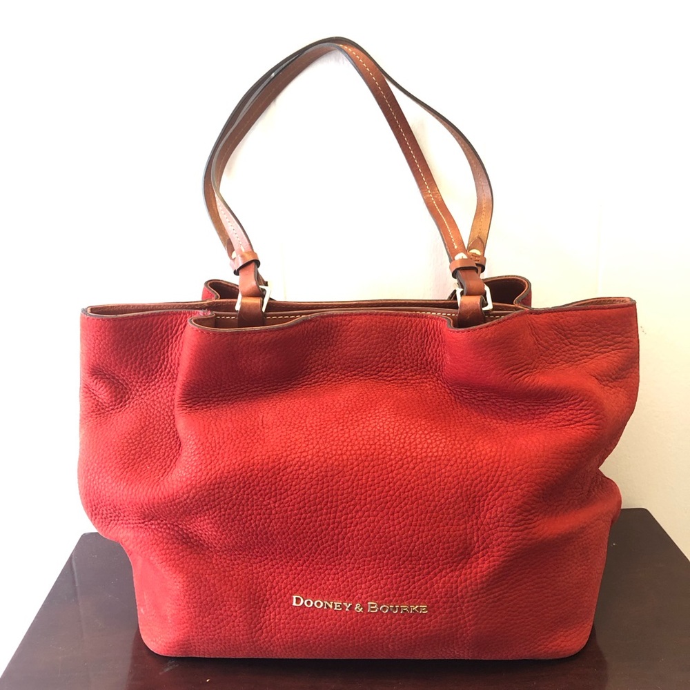 Dooney & Bourke Red Pebbled Leather Shoulder Bag - FLYNN